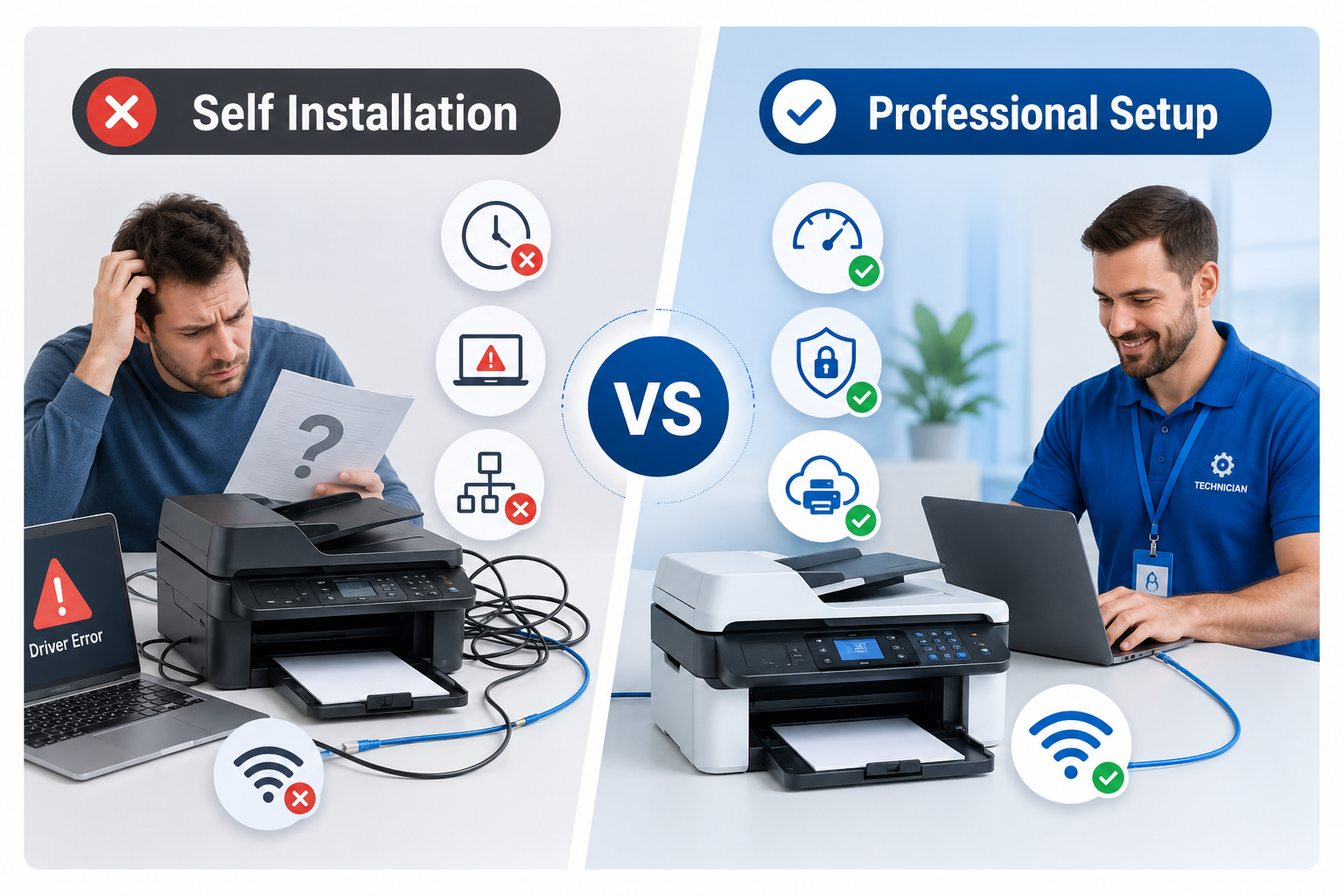 Wondering about Printer Setup vs Self Installation?
